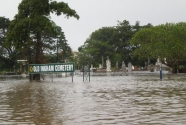 Old Ingham, Queensland, flooded cemetery. 