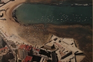 Aerial photograph of La Caleta beach