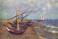 12. Vincent van Gogh, Fishing Boats on the Beach at Saintes-Maries.