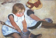 17. Mary Cassatt, Children Playing on the Beach