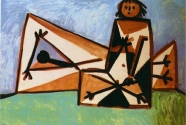 18. Pablo Picasso, Homme et femme sur la plage