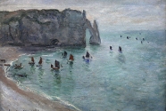 7. Oscar-Claude Monet, Étretat, la porte d\'Aval: bateaux de pêche sortant du port