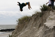 after Hurricane Irene Sunday, Aug. 28, 2011, on Long Beach Island in Long Beach Township, N.J. (AP Photo/Alex Brandon)