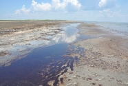 Clouds in a puddle of oil