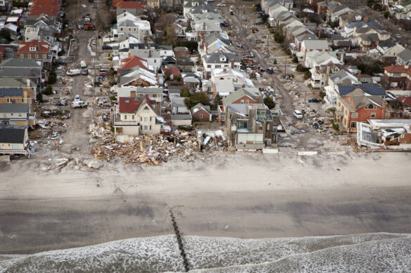 Damage along the Long Island shoreline from to Superstorm Hurricane Sandy, 2012 (Photograph by Andrea Booher courtesy FEMA Photo Library).