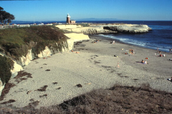 A typical pocket beach in the summer in the city of Santa Cruz (Photograph © Gary Griggs)