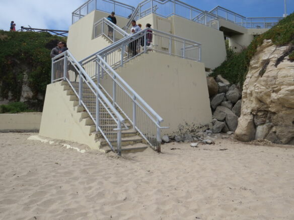 A typical summer beach along the shoreline of the city of Santa Cruz (Photograph © Gary Griggs)